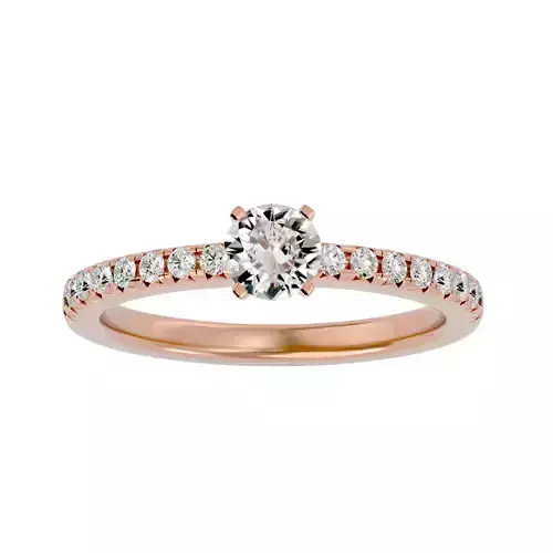Solitaire wedding engagement ring with 360 view animation