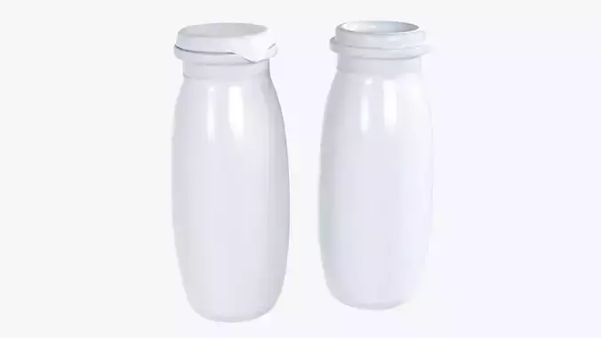 Fermented milk drink bottle 3D model