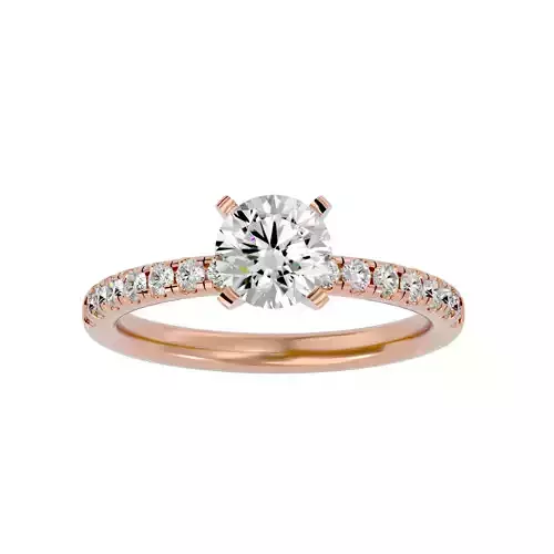 Solitaire wedding engagement ring with 360 view animation