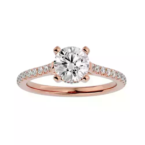 Solitaire wedding engagement ring with 360 view animation