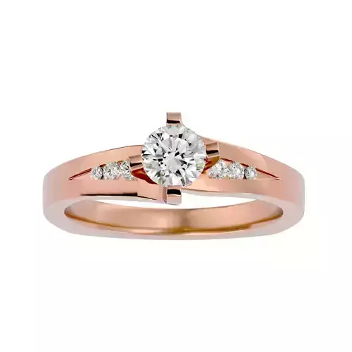 Solitaire wedding engagement ring with 360 view animation
