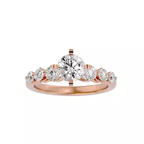 Solitaire wedding engagement ring with 360 view animation