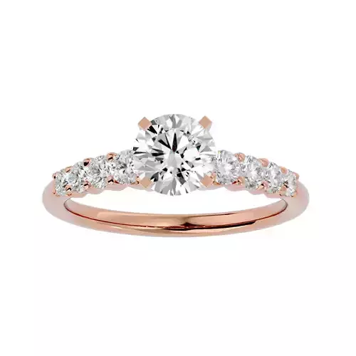 Solitaire wedding engagement ring with 360 view animation