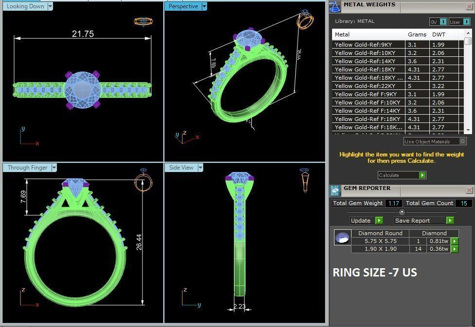 Solitaire wedding engagement ring with 360 view animation 3D print model_4