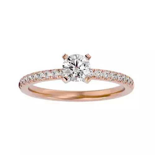 Solitaire wedding engagement ring with 360 view animation