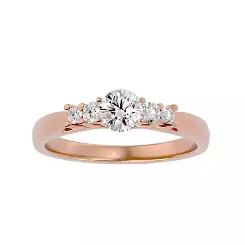 Solitaire wedding engagement ring with 360 view animation