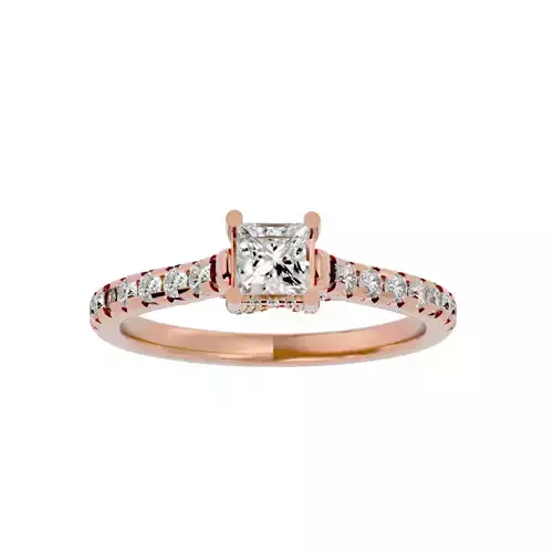 Solitaire wedding engagement ring with 360 view animation