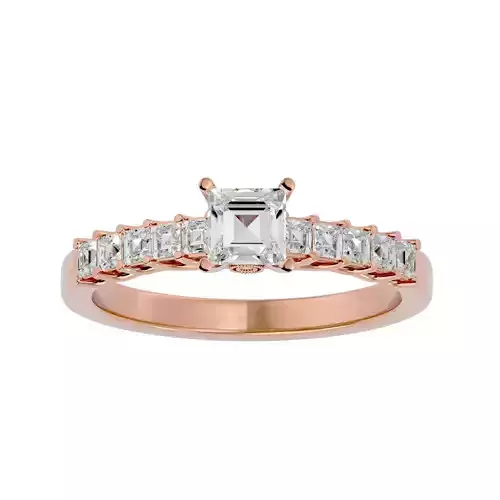Solitaire wedding engagement ring with 360 view animation