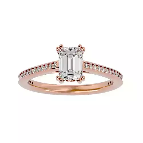 Solitaire wedding engagement ring with 360 view animation
