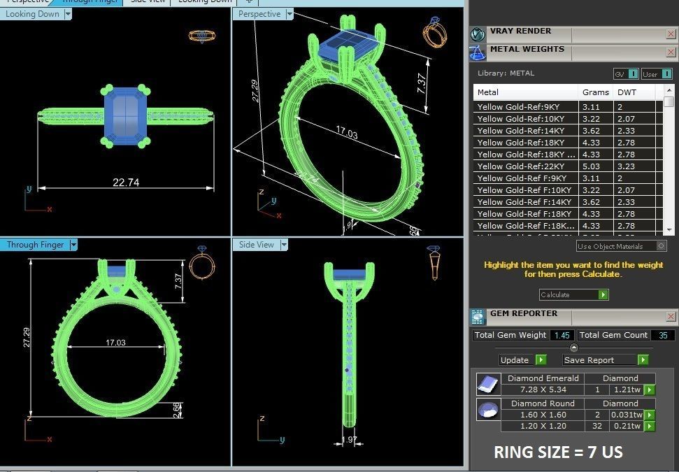 Solitaire wedding engagement ring with 360 view animation 3D print model_3