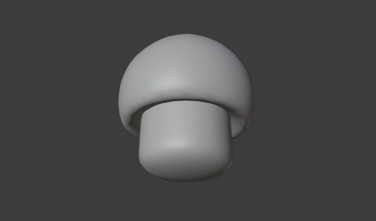 Cartoon Mushroom Low-poly 3D model_3
