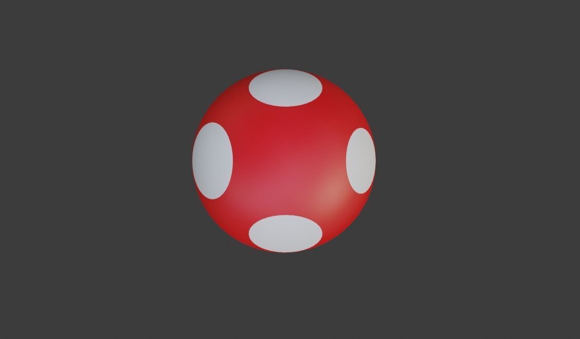 Cartoon Mushroom Low-poly 3D model_2