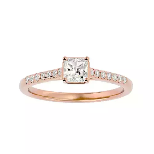 Solitaire wedding engagement ring with 360 view animation