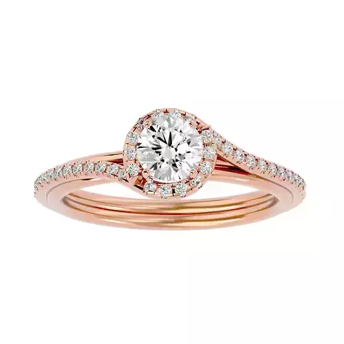 Solitaire wedding engagement ring with 360 view animation