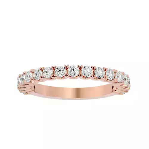 Eternity wedding engagement band with 360 view animation
