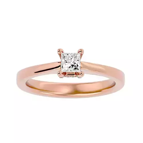 Solitaire wedding engagement ring with 360 view animation