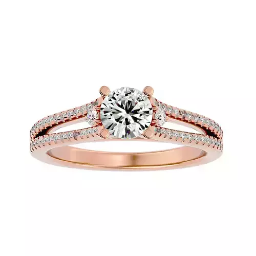 Solitaire wedding engagement ring with 360 view animation