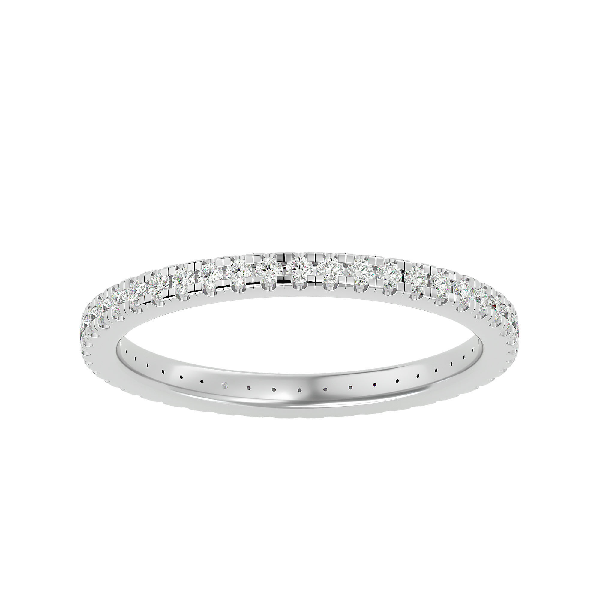 Eternity wedding engagement band with 360 view animation 3D print model_2