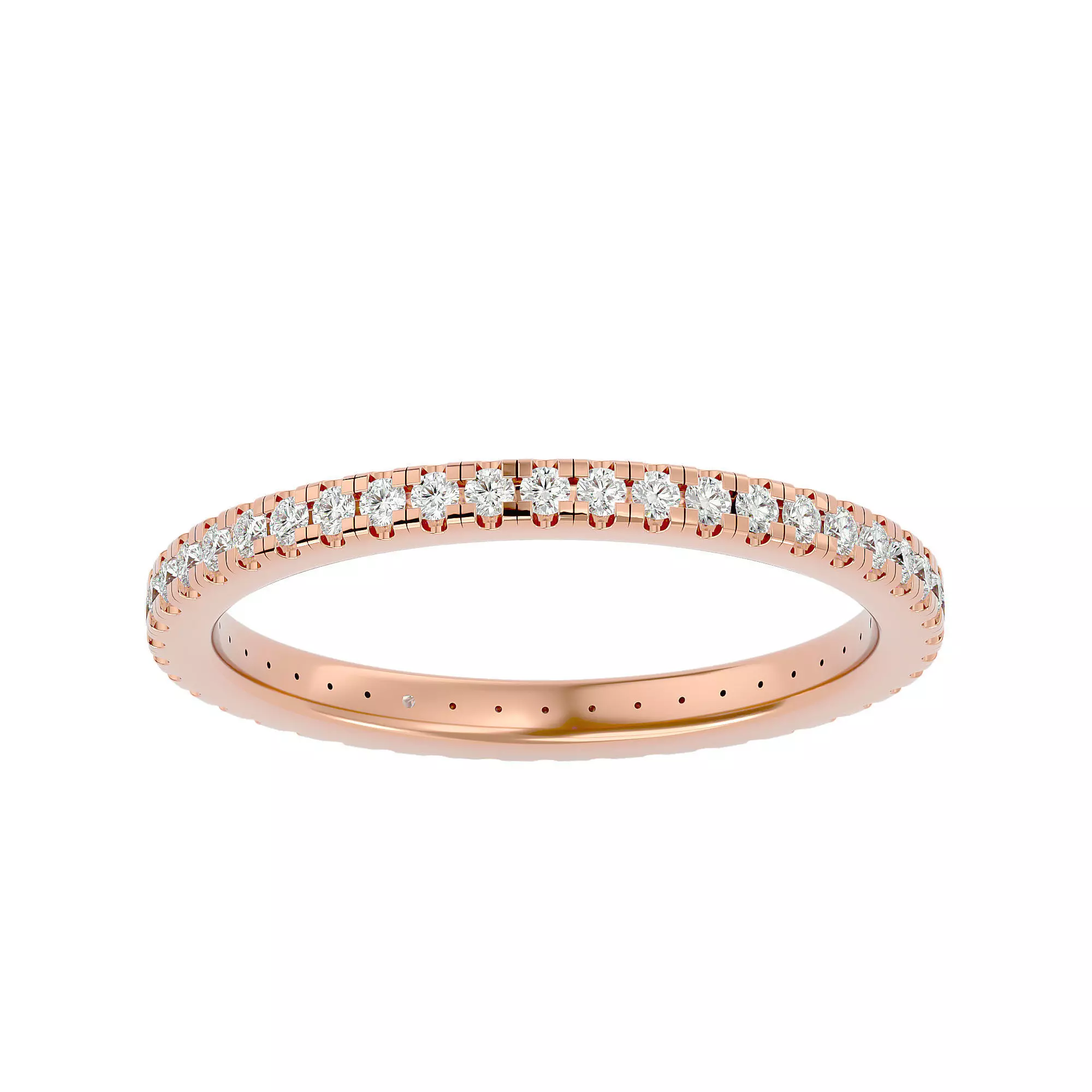 Eternity wedding engagement band with 360 view animation 3D print model_0