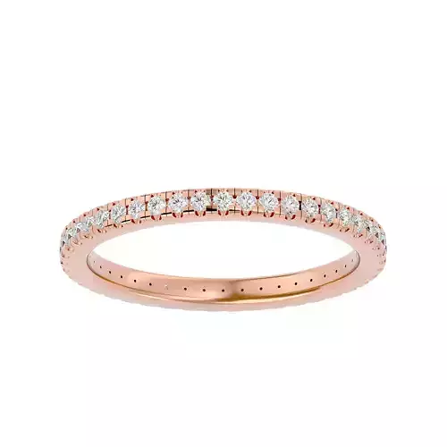 Eternity wedding engagement band with 360 view animation