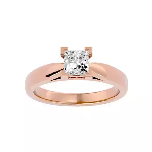 Solitaire wedding engagement ring with 360 view animation