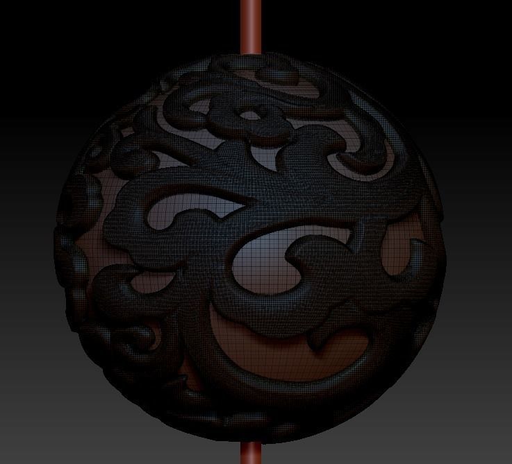Jade Ball 3D map download jewelry design Relief Ball 3D map 3D print model_6