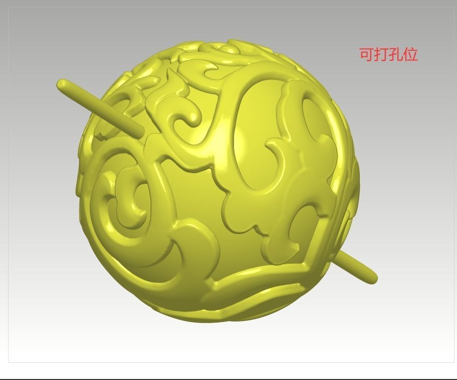 Jade Ball 3D map download jewelry design Relief Ball 3D map 3D print model_3