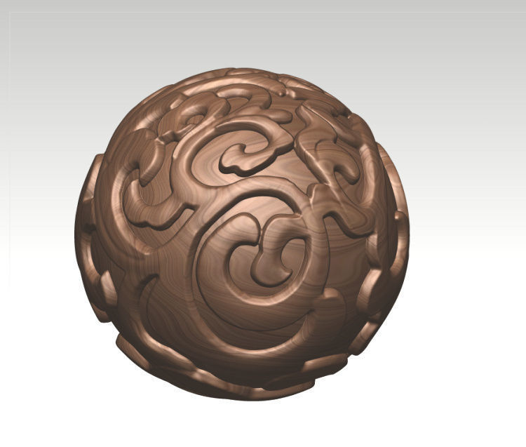 Jade Ball 3D map download jewelry design Relief Ball 3D map 3D print model_1