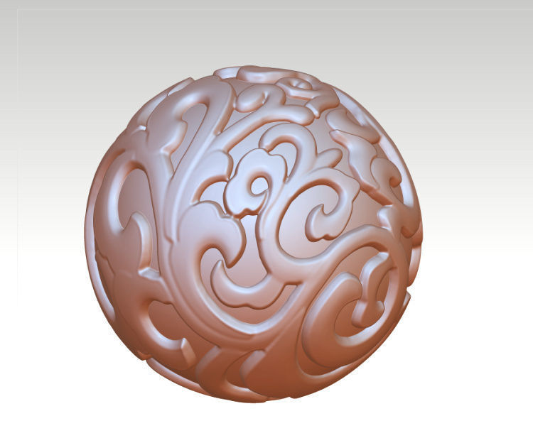 Jade Ball 3D map download jewelry design Relief Ball 3D map 3D print model_4