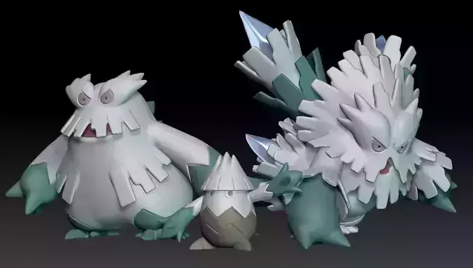 Pokemon Snover Abomasnow Mega Evolution