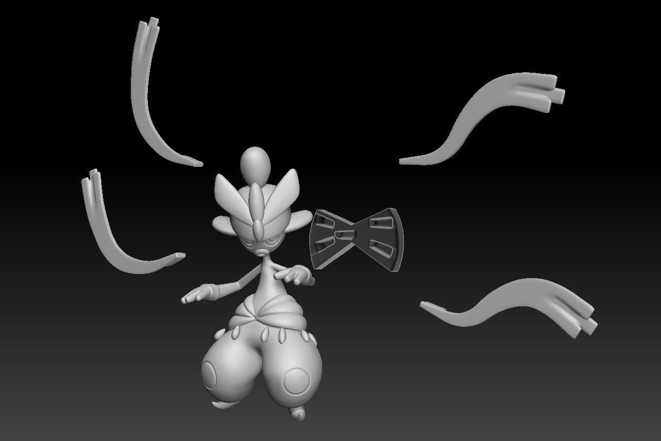Pokemon Meditite Medicham  Mega Evolution 3D print model_2