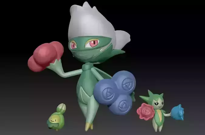 Pokemon Budew Roselia Roserade