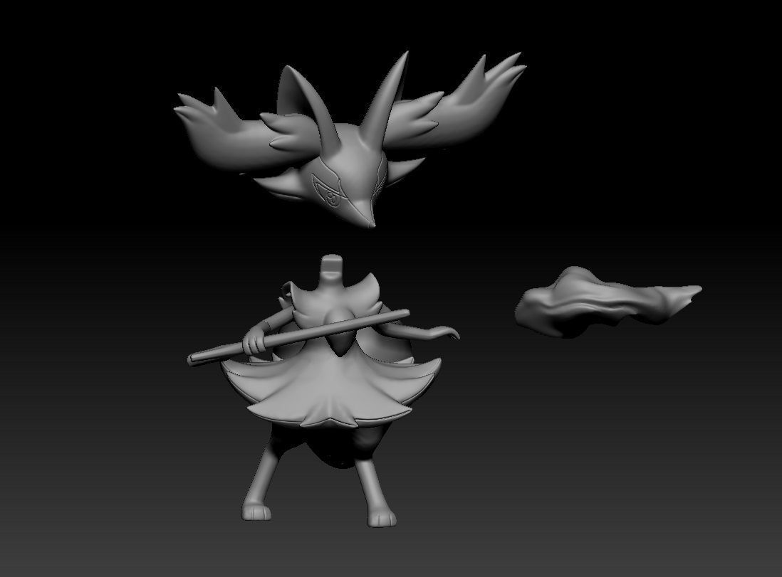 Pokemon Fennekin Braixen Delphox 3D print model_2