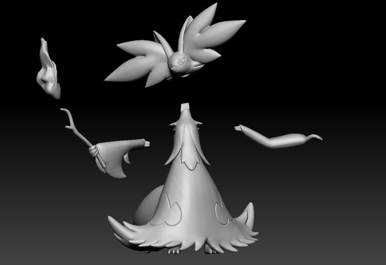 Pokemon Fennekin Braixen Delphox 3D print model_3
