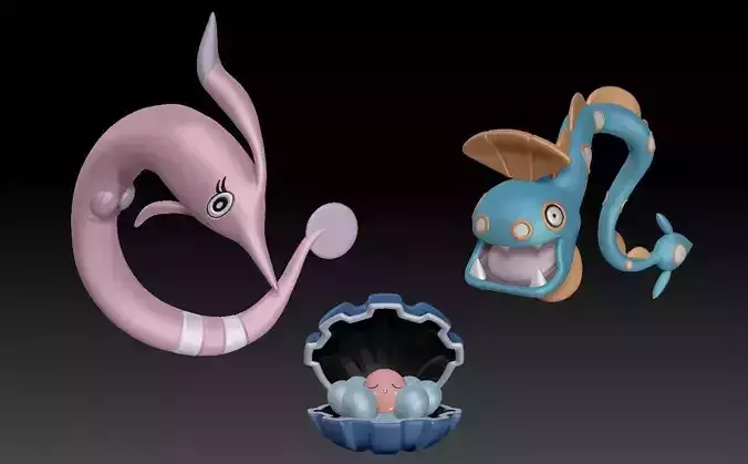 Pokemon Clamperl Gorebyss Huntail