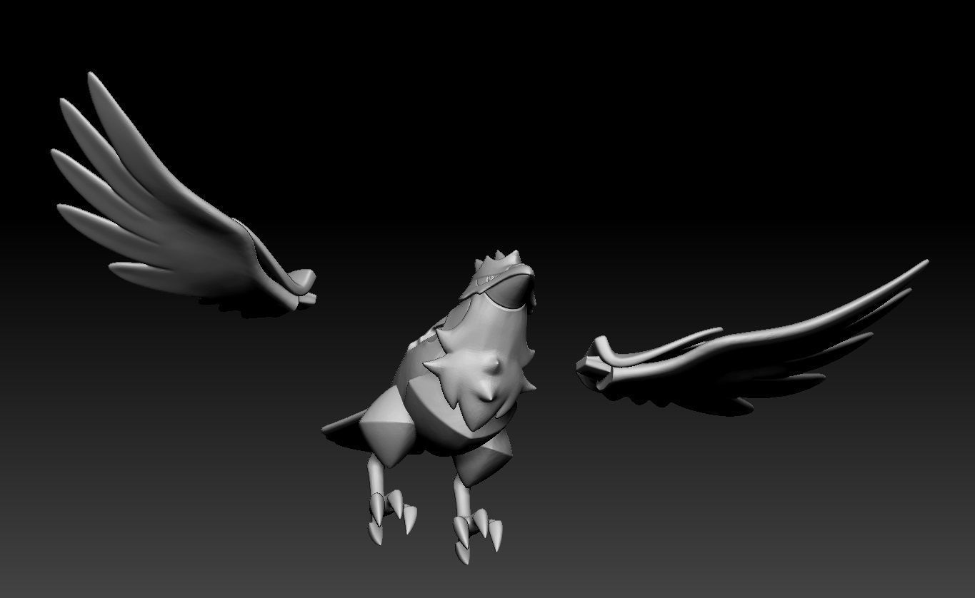 Pokemon Rookidee Corvisquire Corviknight 3D print model_2