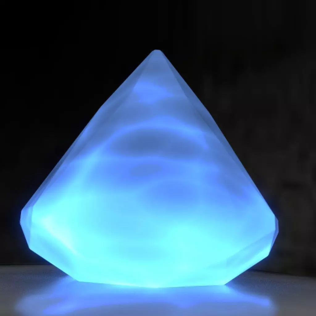 Blue Glowing Crystal 3D model_0