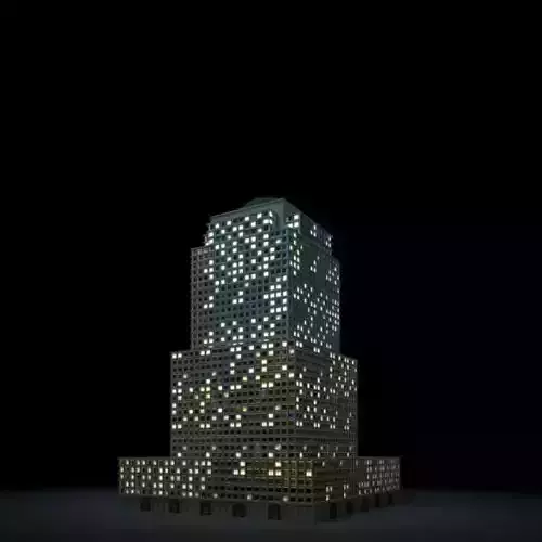 Luminescent Model Of Skyscraper