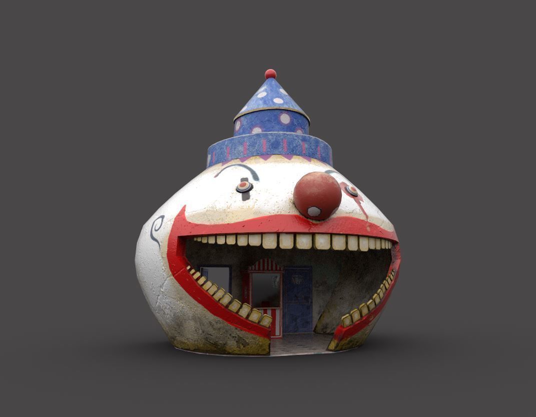 Bad Clown Ticket Booth 3D model_4