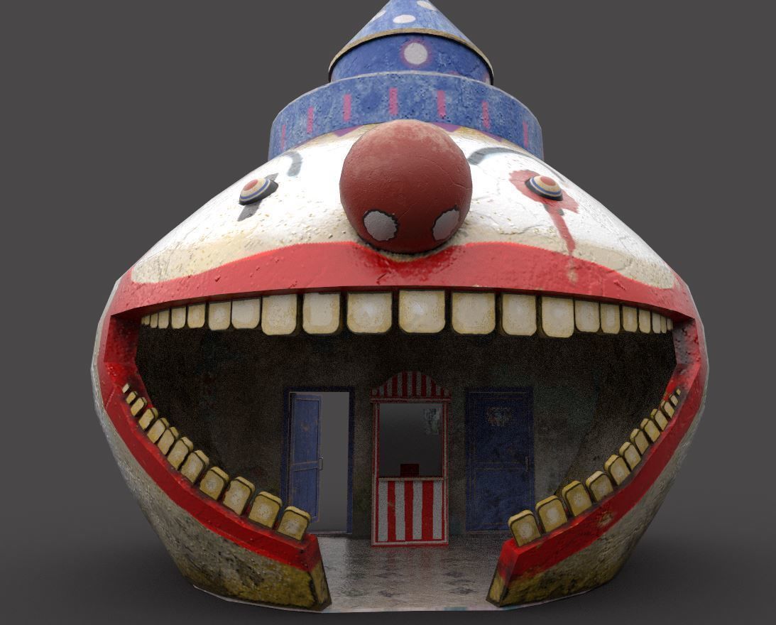 Bad Clown Ticket Booth 3D model_3