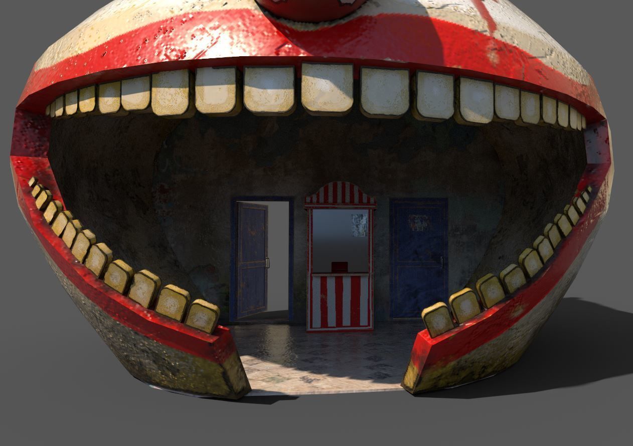 Bad Clown Ticket Booth 3D model_7