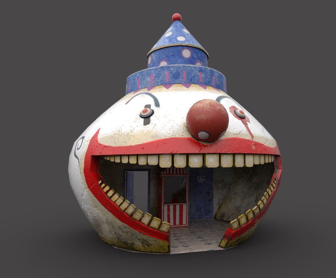Bad Clown Ticket Booth 3D model_10