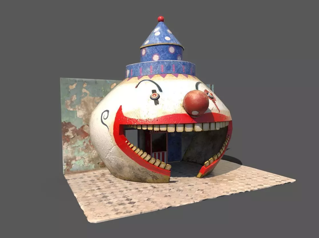 Bad Clown Ticket Booth 3D model_0