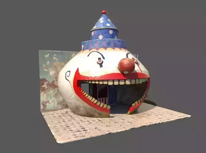 Bad Clown Ticket Booth 3D model
