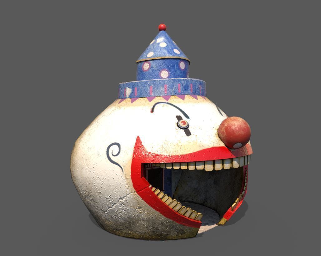 Bad Clown Ticket Booth 3D model_5