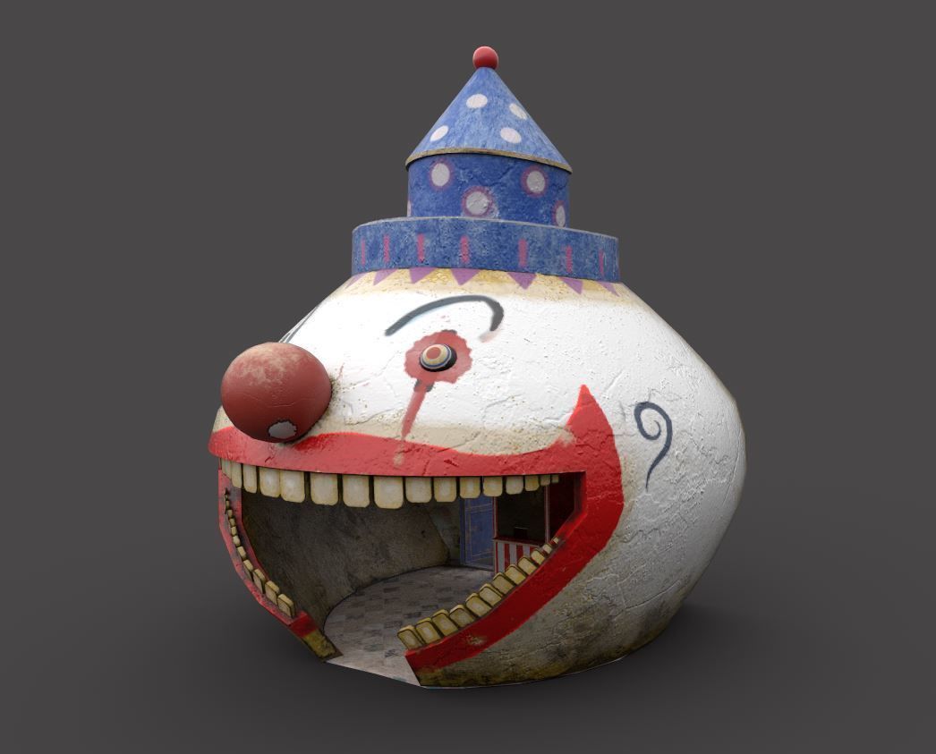 Bad Clown Ticket Booth 3D model_9