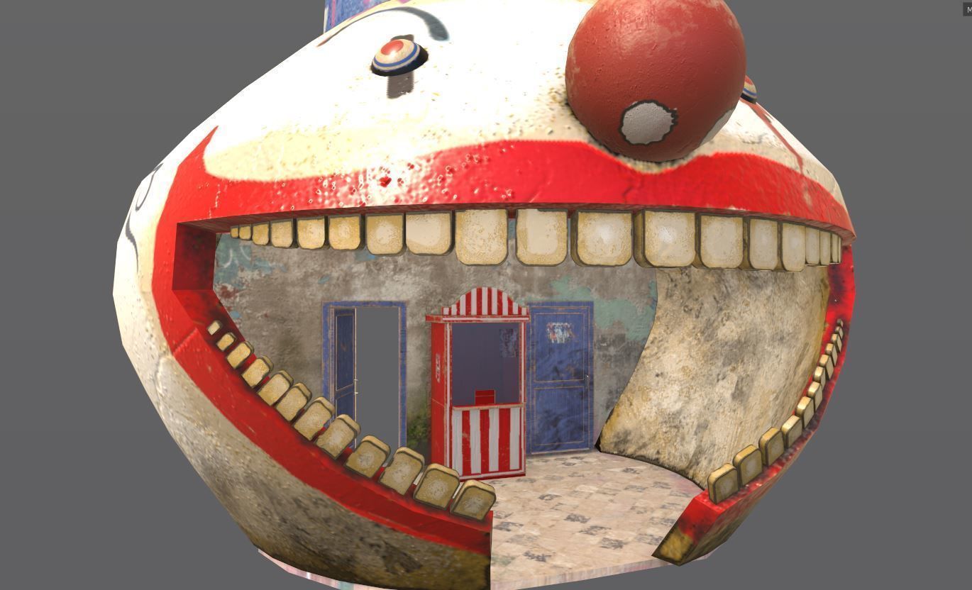 Bad Clown Ticket Booth 3D model_8