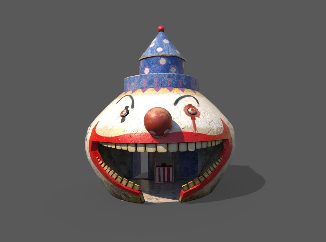 Bad Clown Ticket Booth 3D model_2