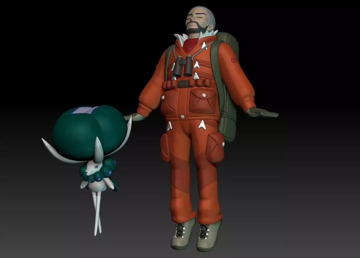 Galar Pokemon Trainer Peony 3D print model_0