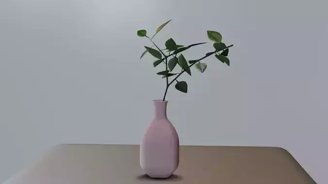 Stick and vase